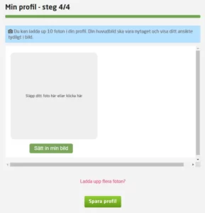 50plusmatch fyll i profil steg 4