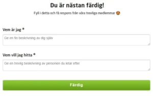 50plusmatch fyll i vem du är och vad du söker efter