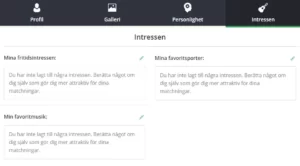ElitSinglar fyll i intressen